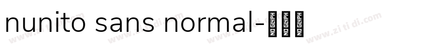nunito sans normal字体转换